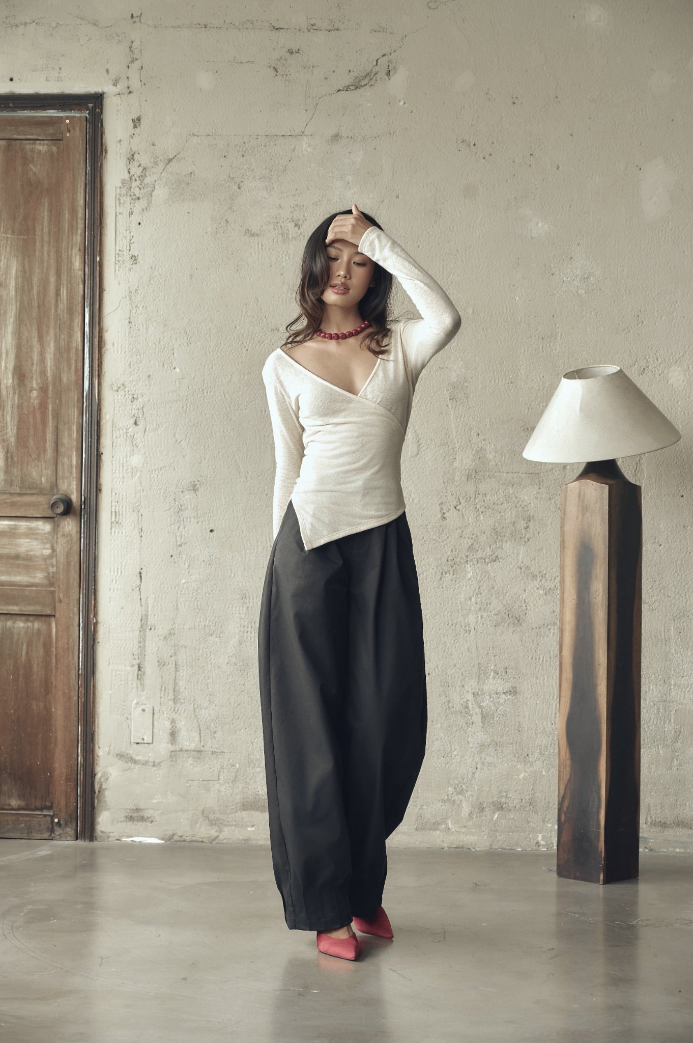 Wrap Top | Áo Vạt Chéo Vải Dệt Kim