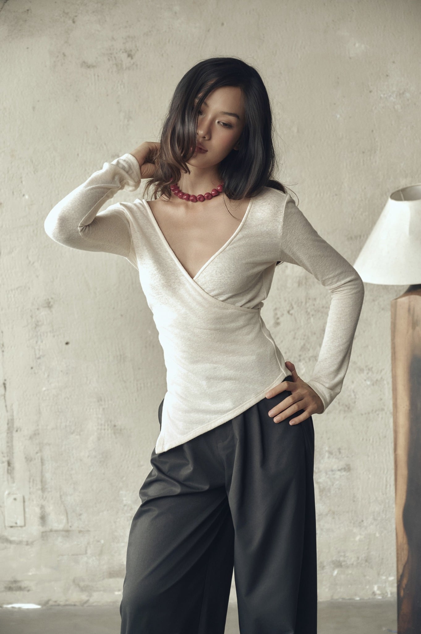 Wrap Top | Áo Vạt Chéo Vải Dệt Kim