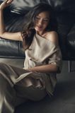 Drift Pants in Taupe | Quần Phối Bèo Ống Rộng