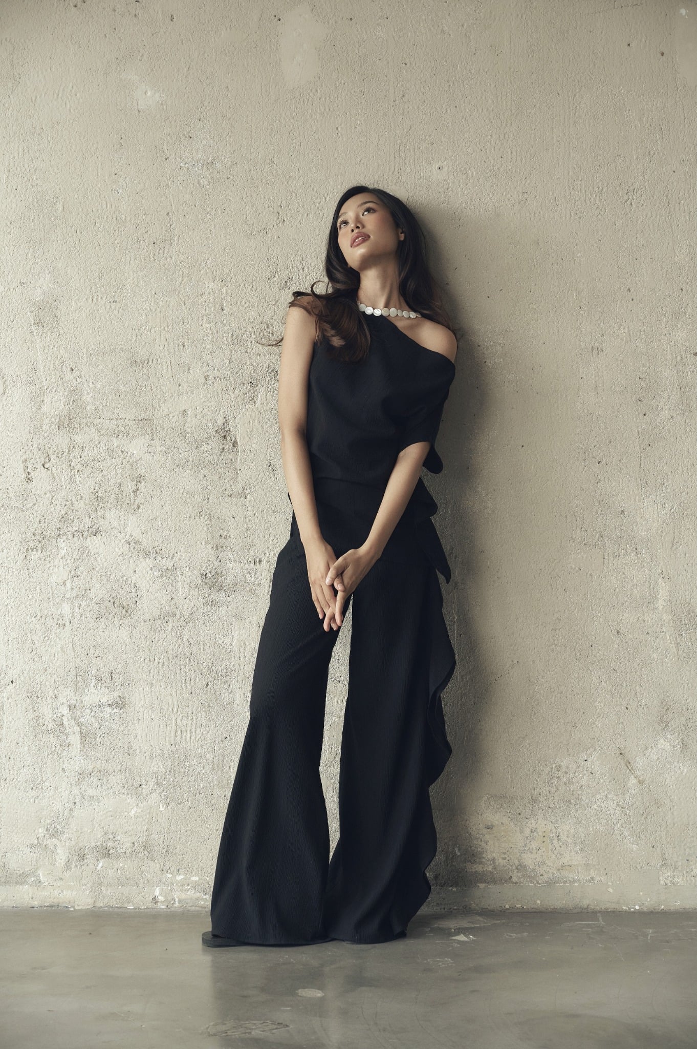Drift Pants in Black | Quần Phối Bèo Ống Rộng