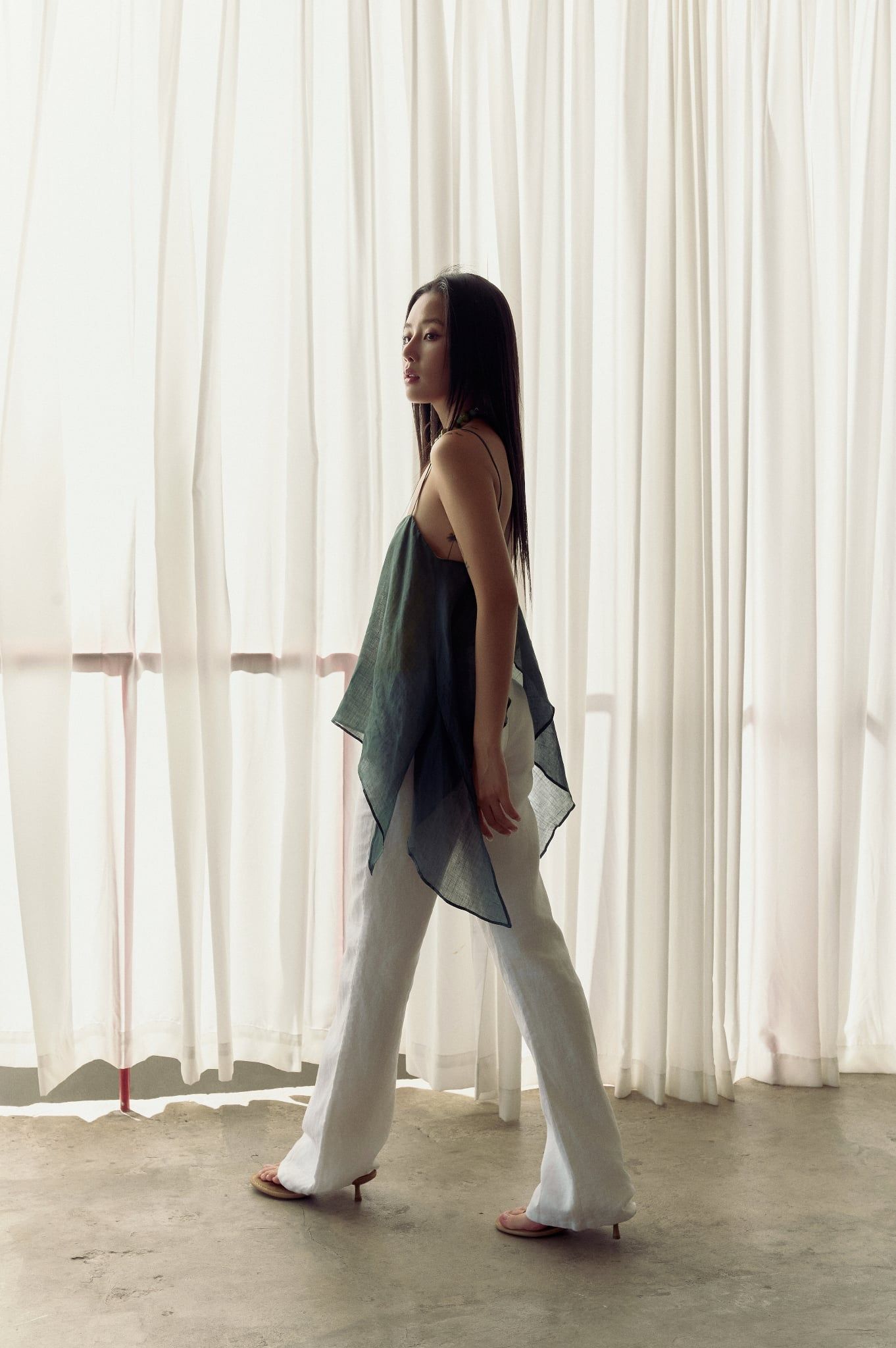 Duet Top | Áo Linen Phối Màu