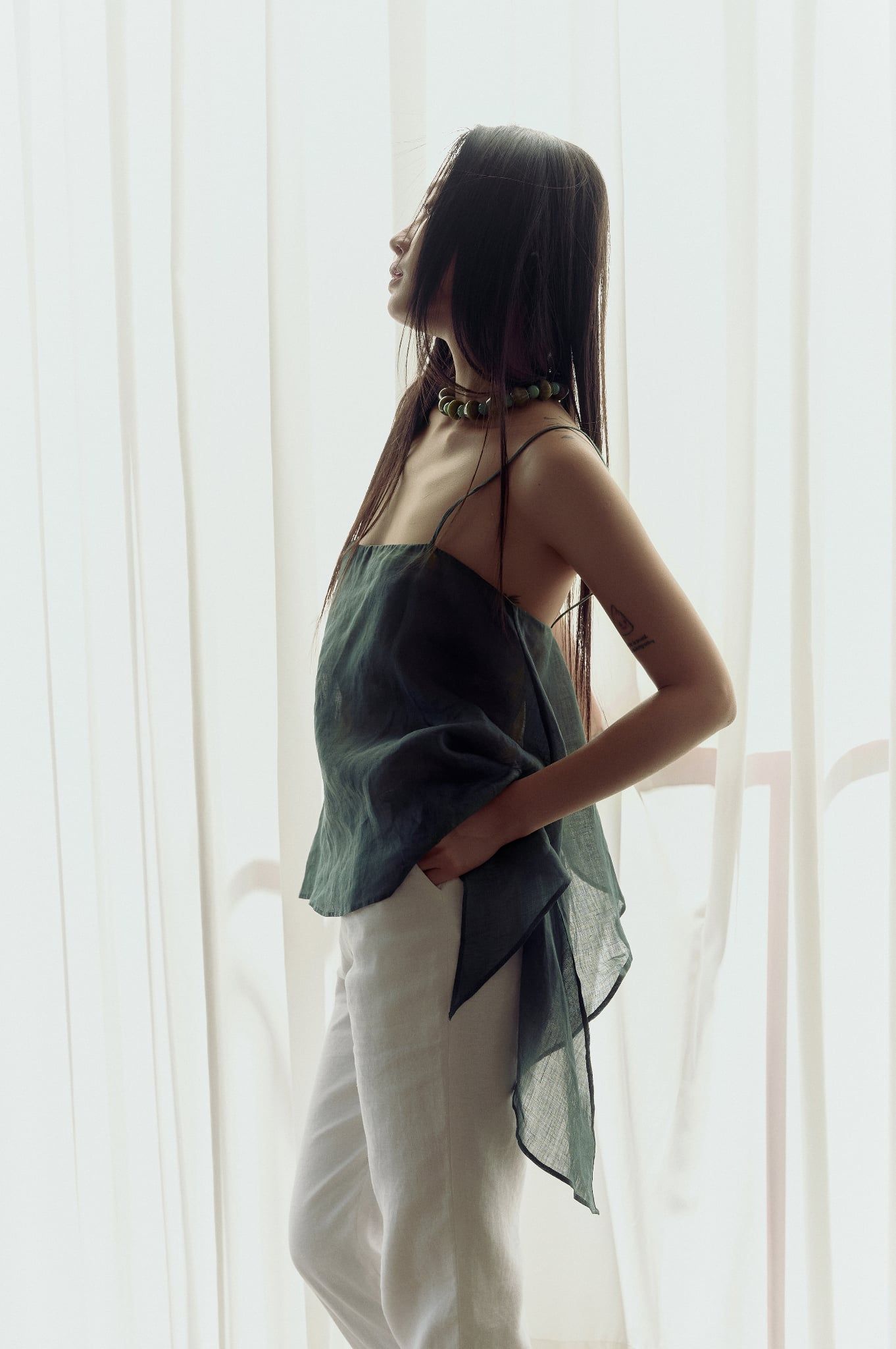 Duet Top | Áo Linen Phối Màu