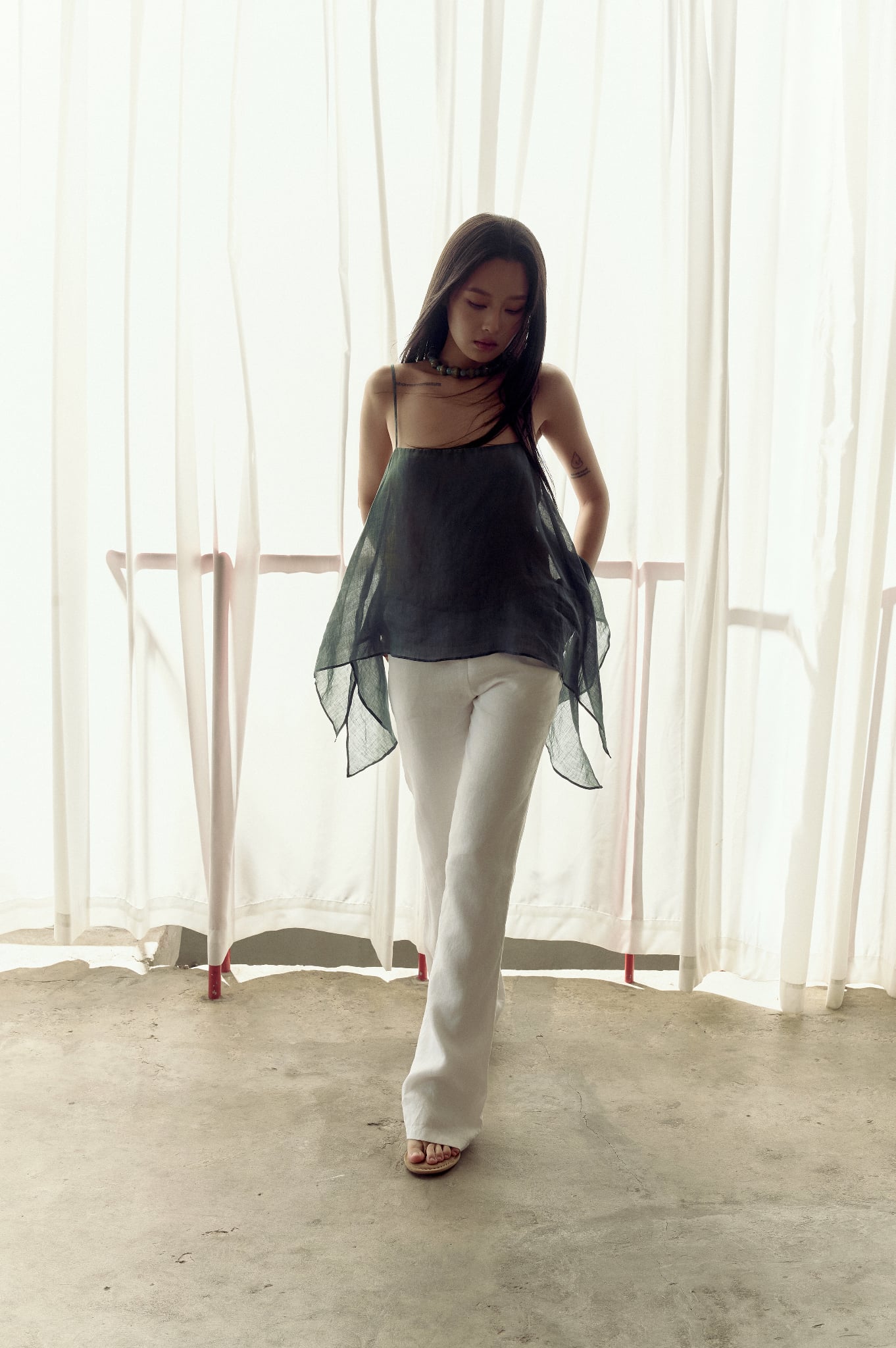 Duet Top | Áo Linen Phối Màu