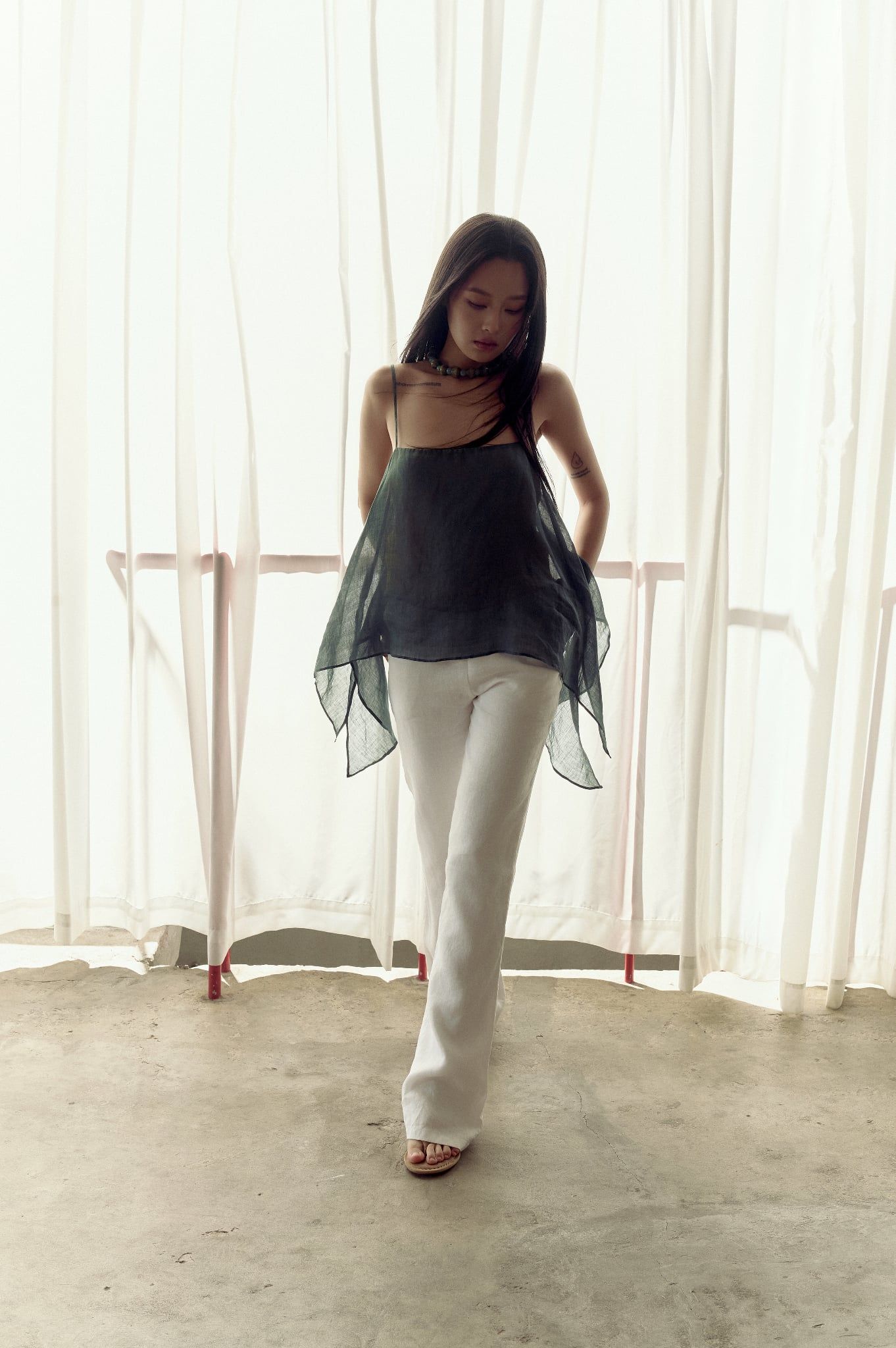 Duet Top | Áo Linen Phối Màu