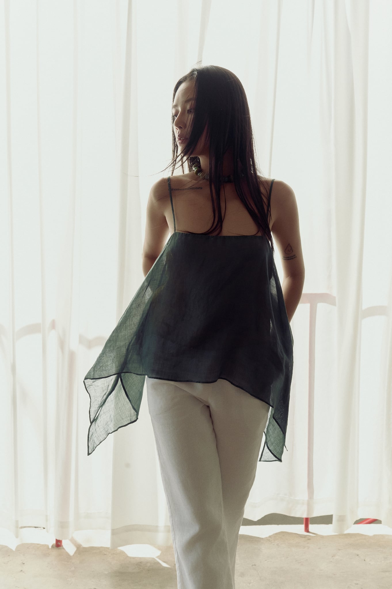 Duet Top | Áo Linen Phối Màu