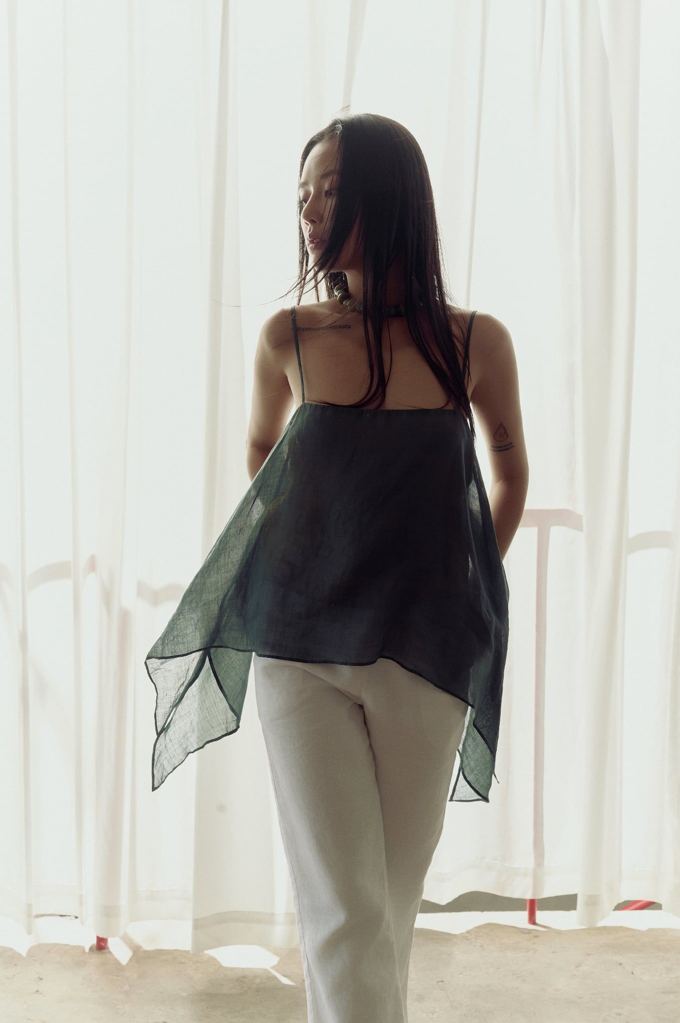 Duet Top | Áo Linen Phối Màu