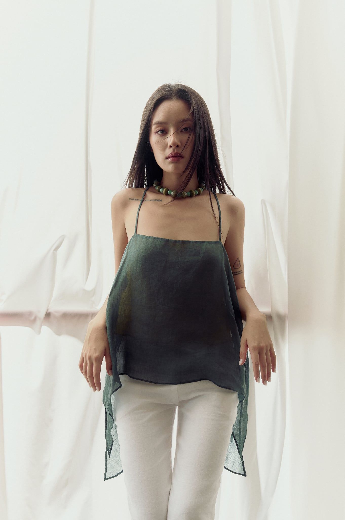 Duet Top | Áo Linen Phối Màu
