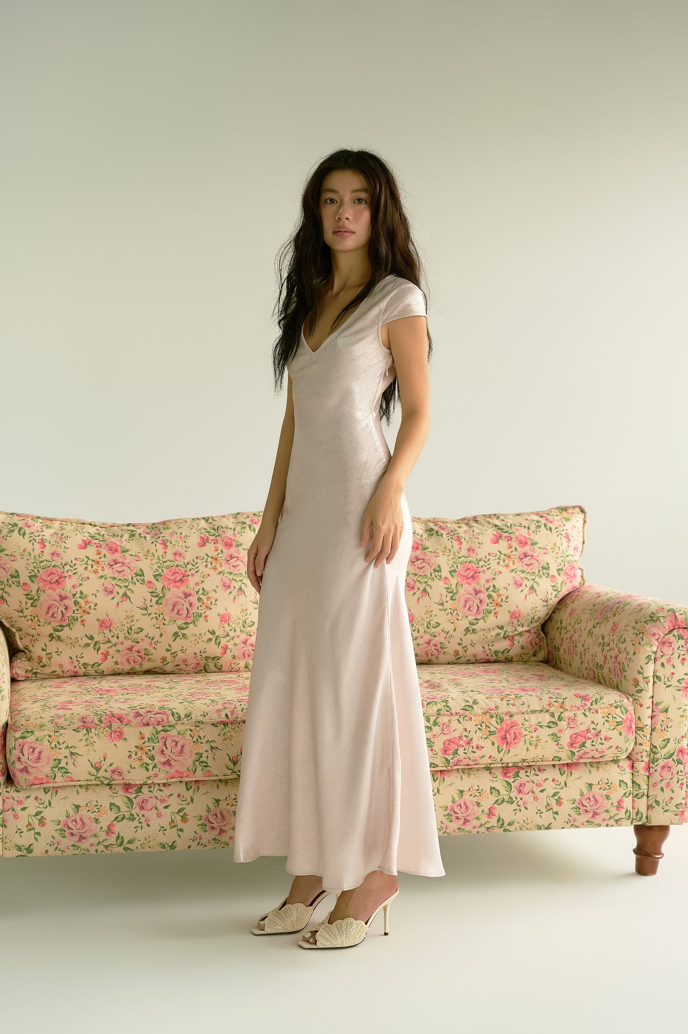 Charming Pearl Dress | Đầm Cổ Tim Ánh Kim