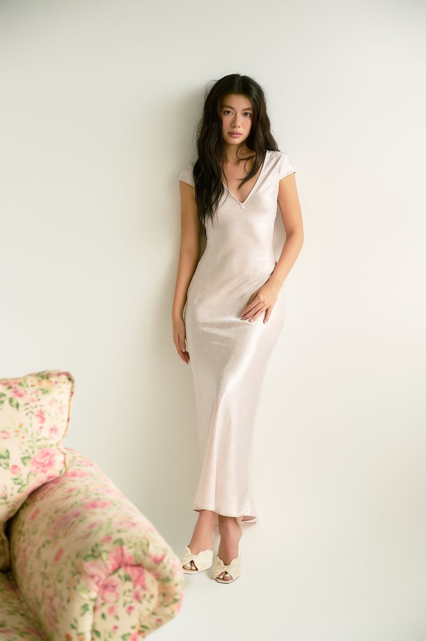 Charming Pearl Dress | Đầm Cổ Tim Ánh Kim