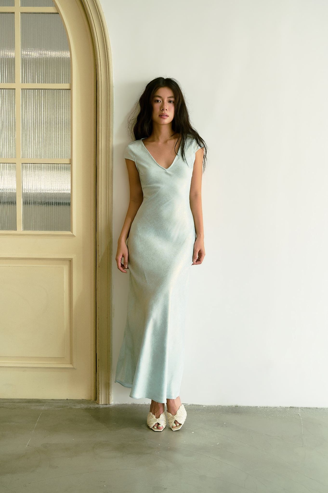 Charming Pearl Dress | Đầm Cổ Tim Ánh Kim