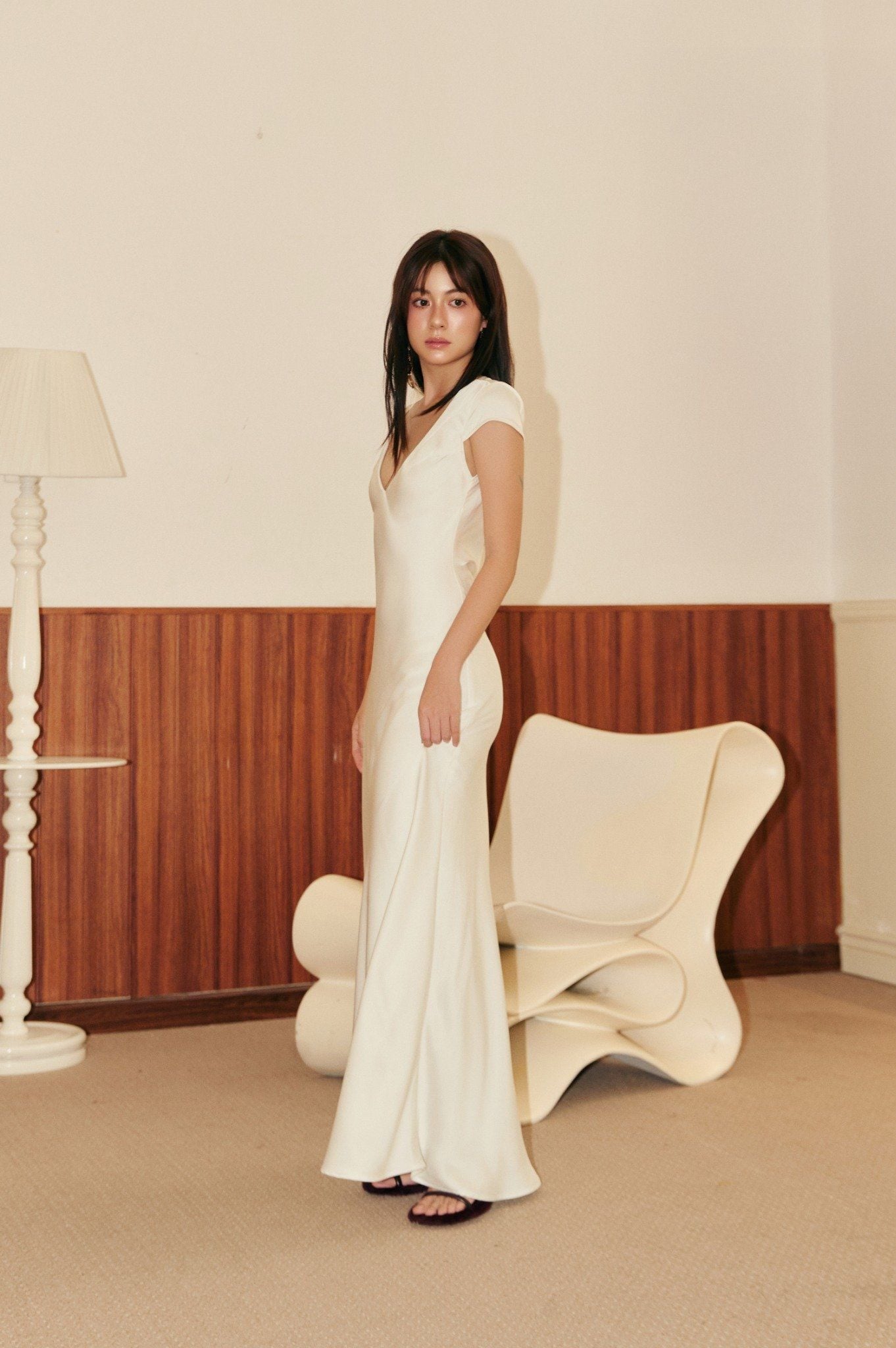 Shine Dress | Đầm Lụa Cổ Tim