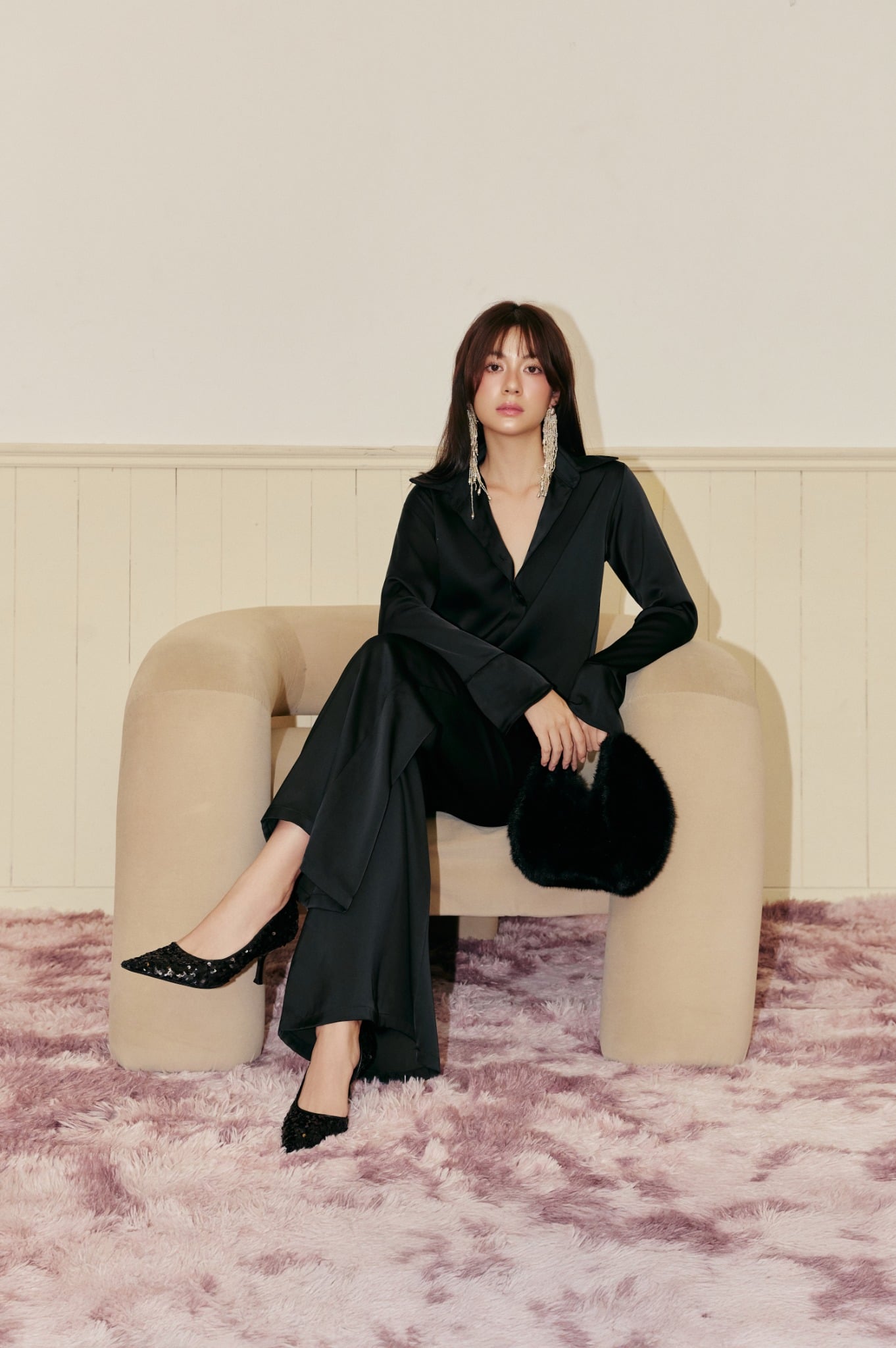 Aura Shirt | Sơmi Lụa Xẻ Lưng