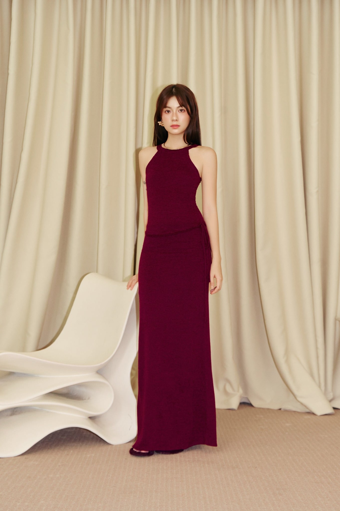 Rosso Top | Áo Yếm Đỏ Rượu