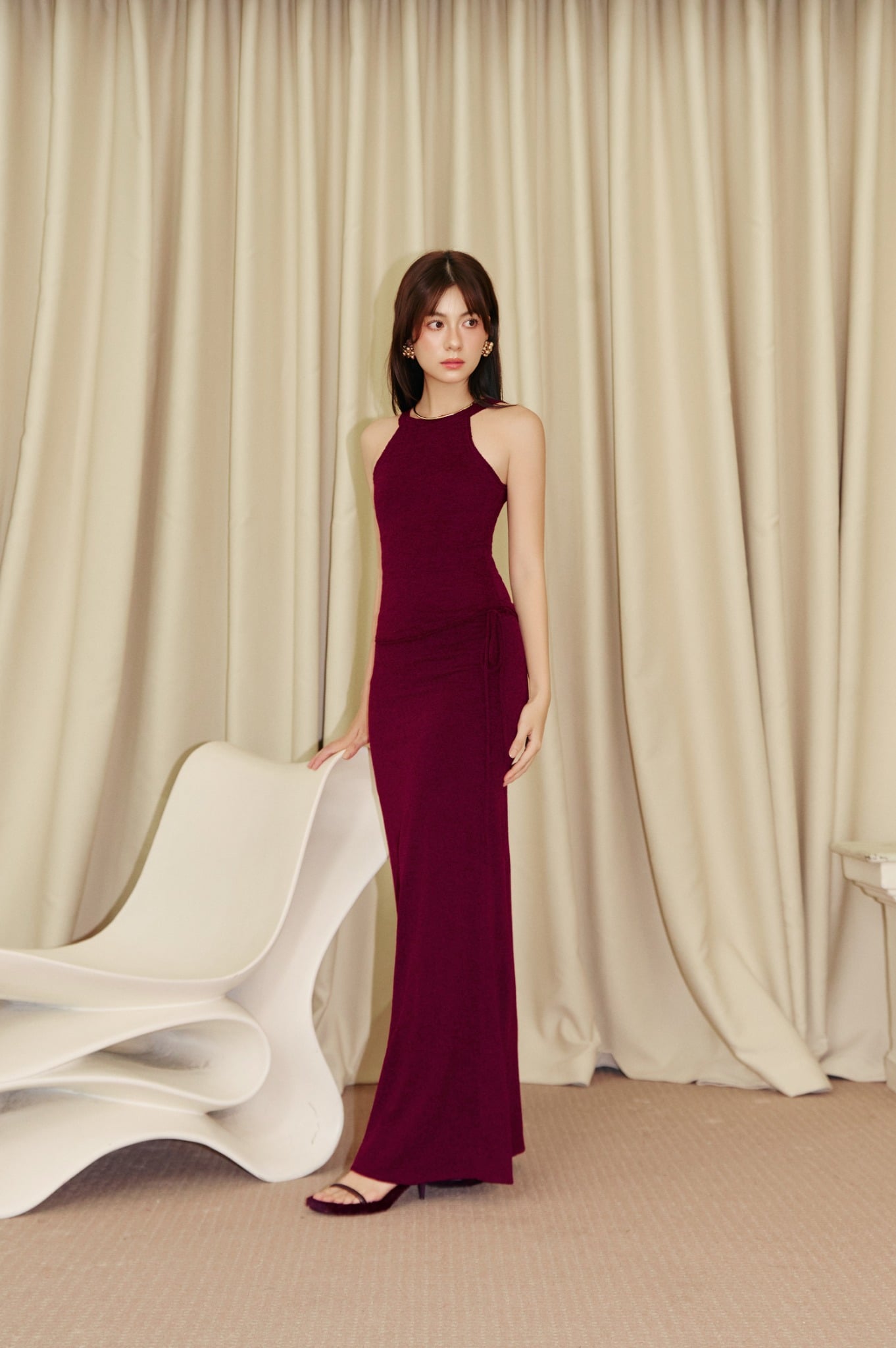 Rosso Top | Áo Yếm Đỏ Rượu