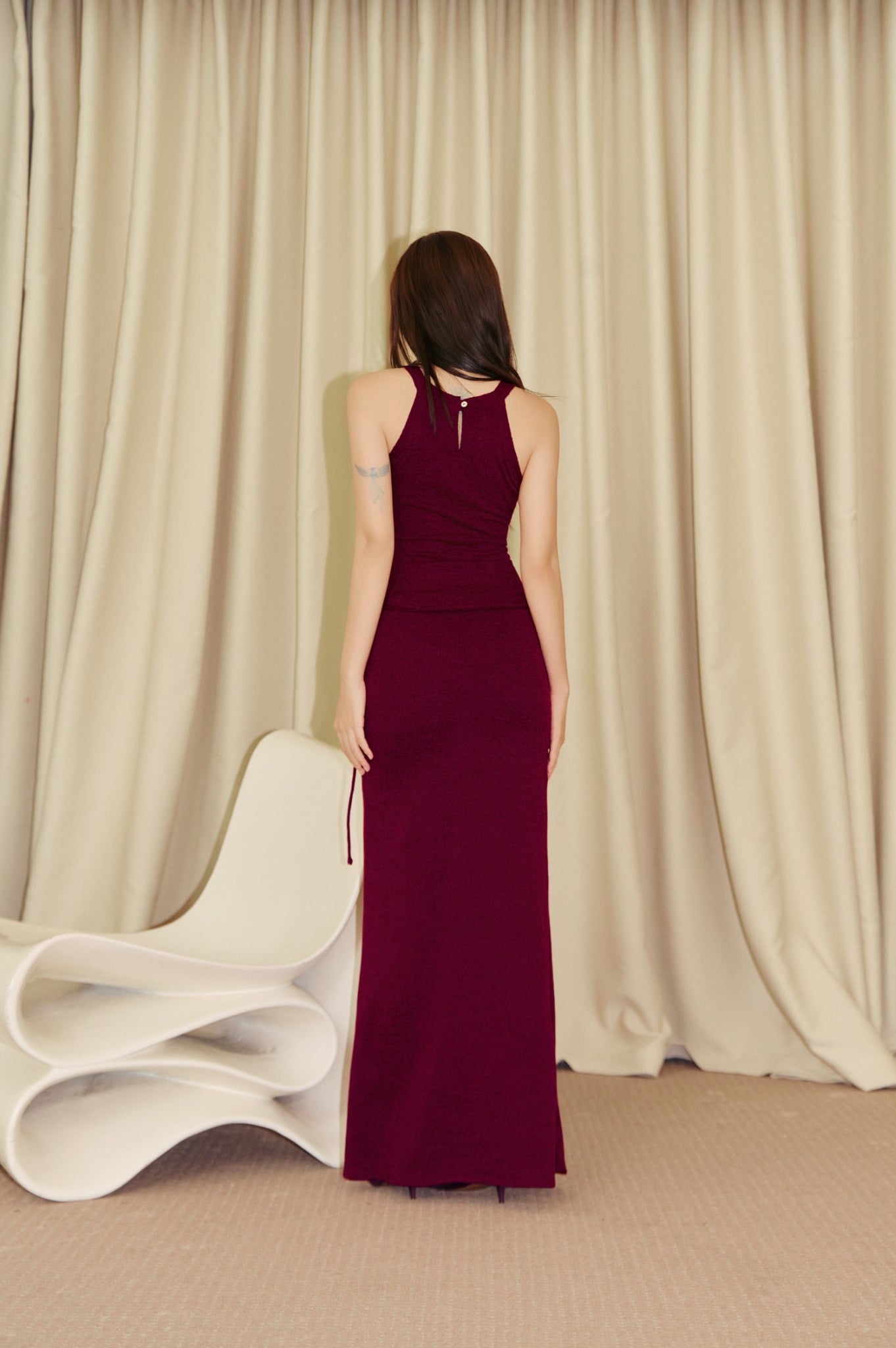 Rosso Top | Áo Yếm Đỏ Rượu