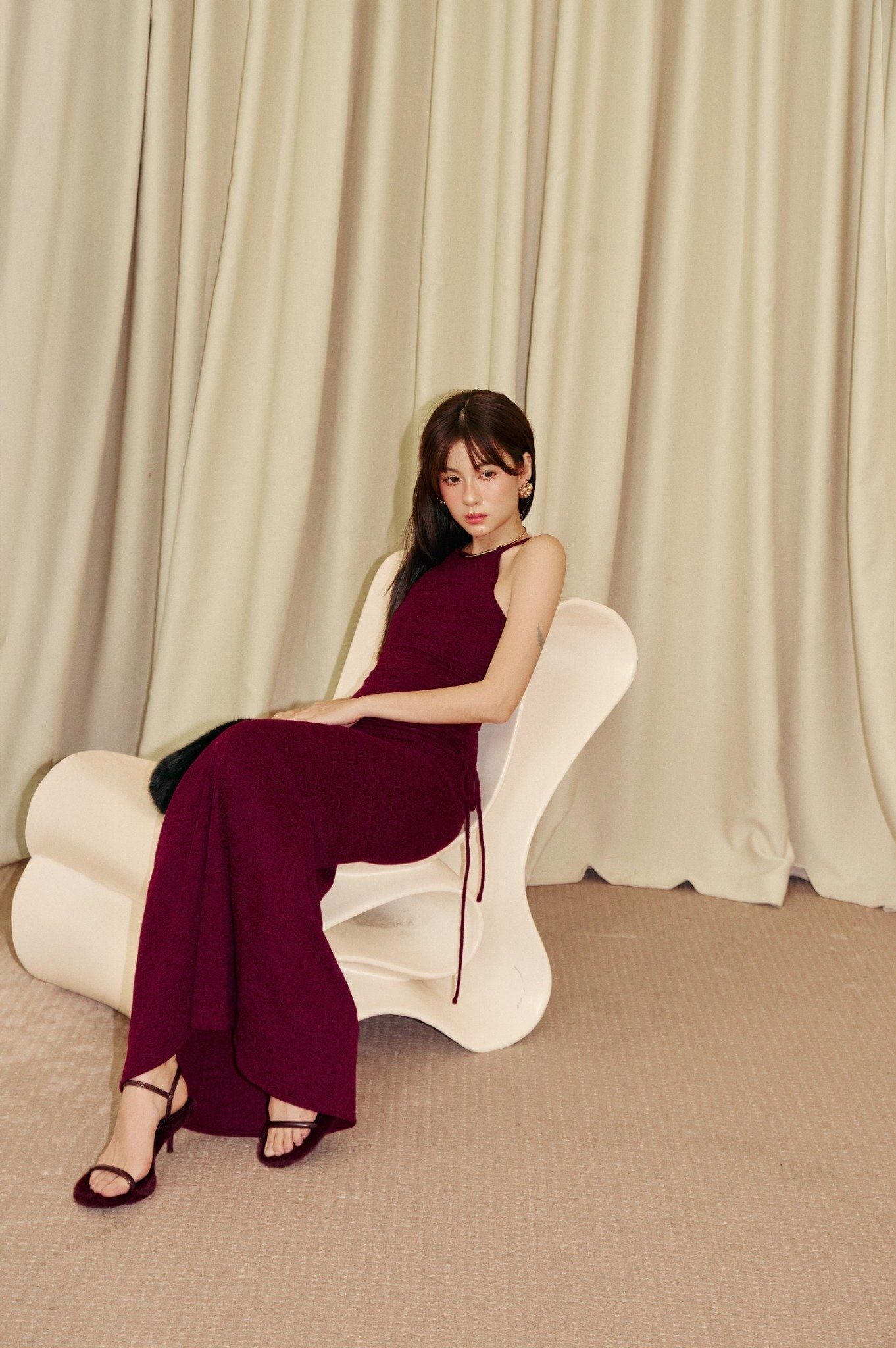 Rosso Top | Áo Yếm Đỏ Rượu