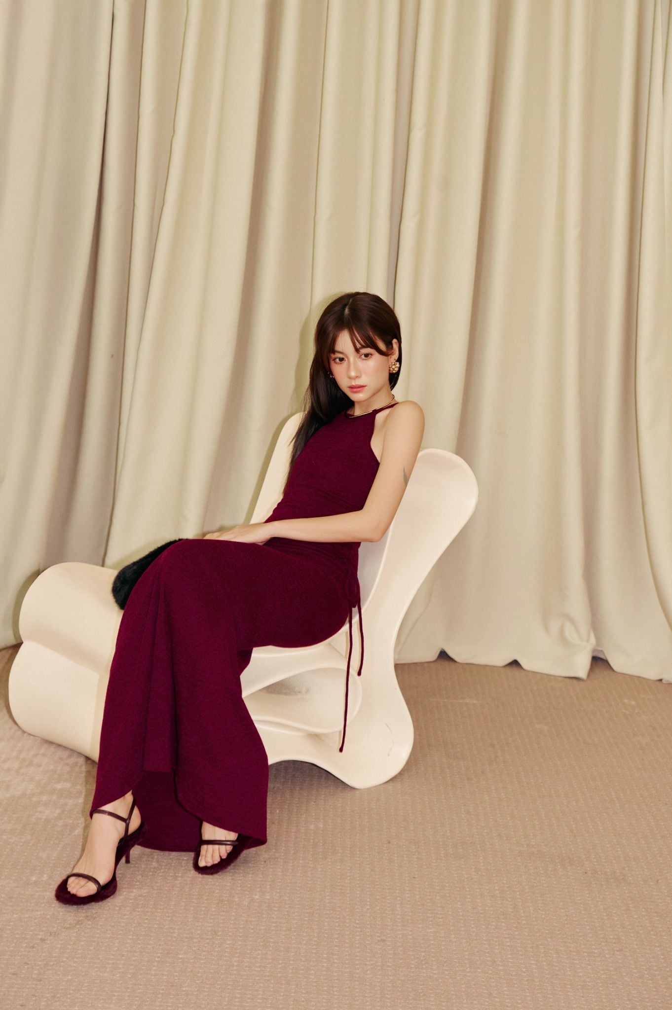 Rosso Skirt | Chân Váy Đỏ Rượu