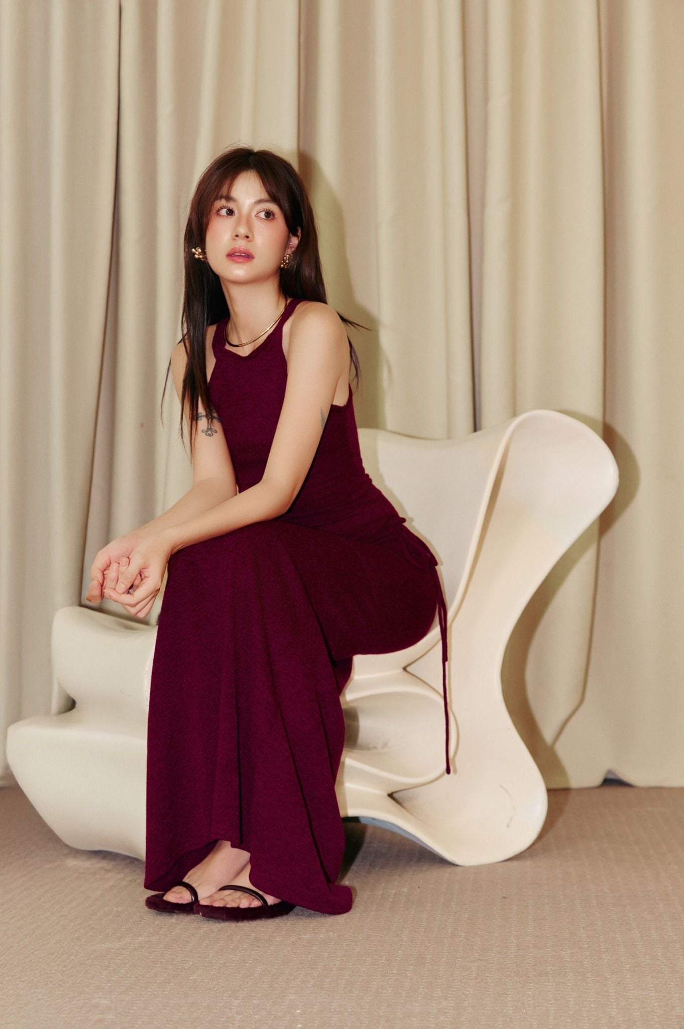 Rosso Skirt | Chân Váy Đỏ Rượu