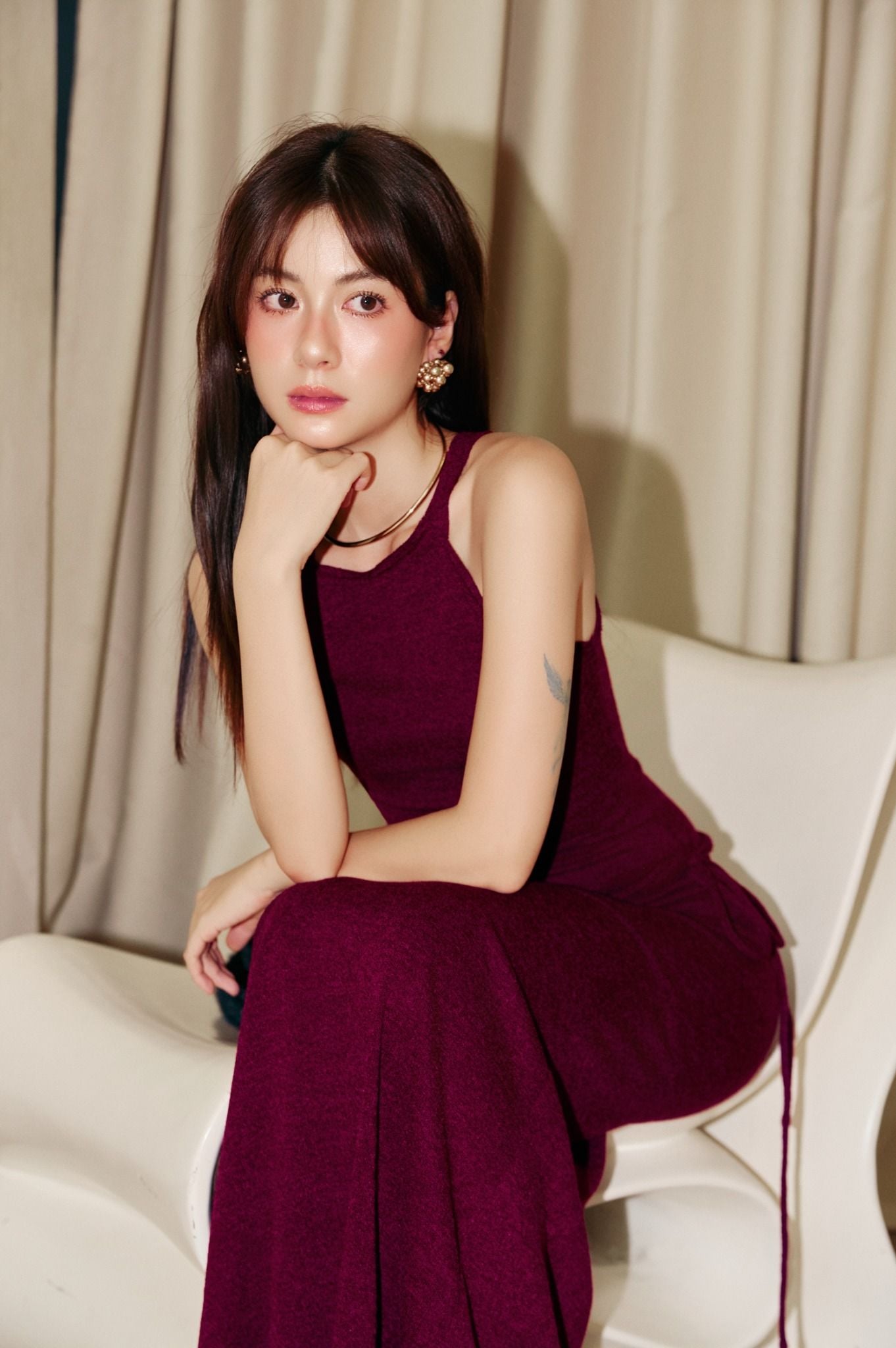 Rosso Top | Áo Yếm Đỏ Rượu