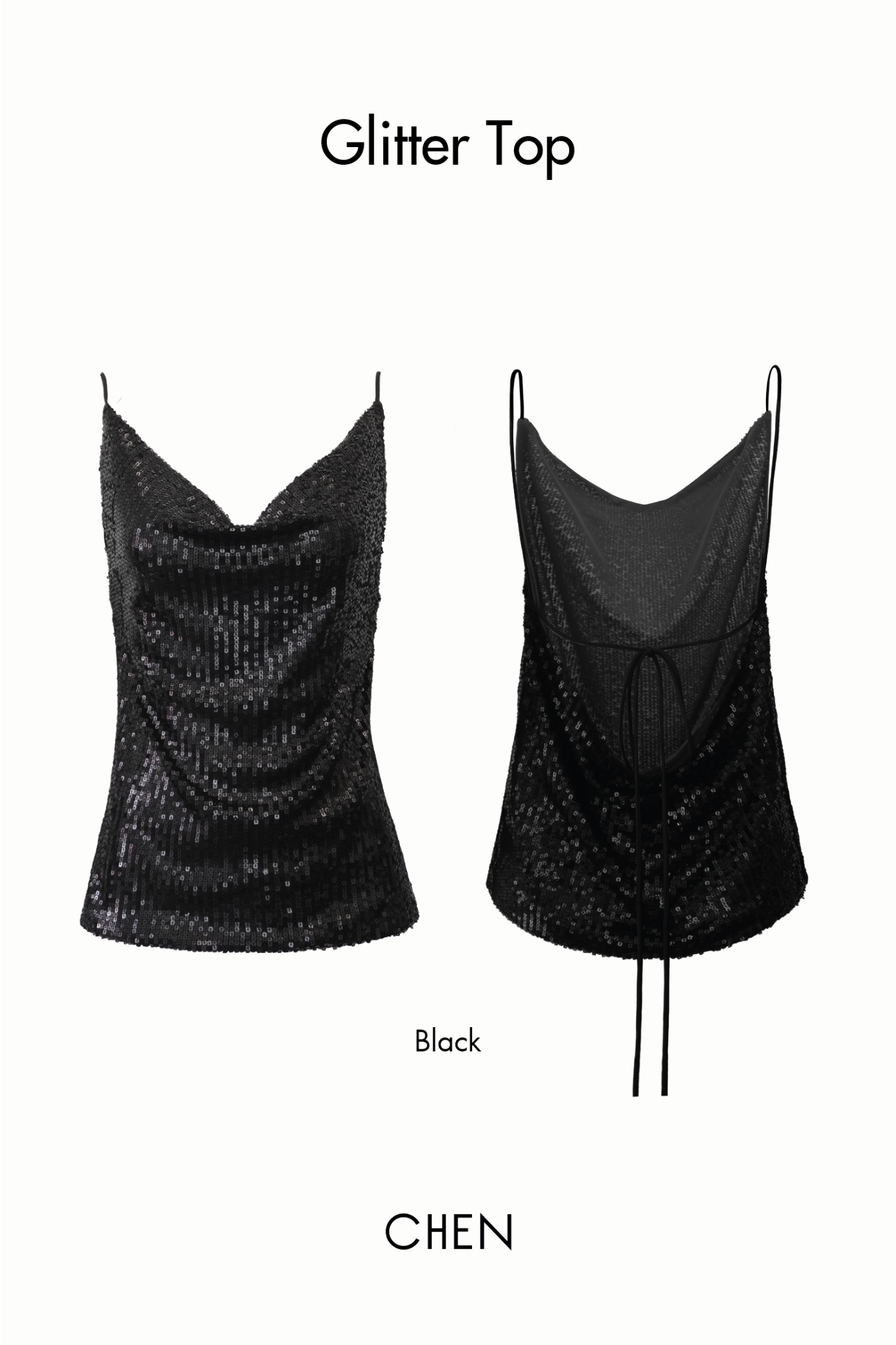 Glitter Top | Áo Kim Sa Cổ Đổ