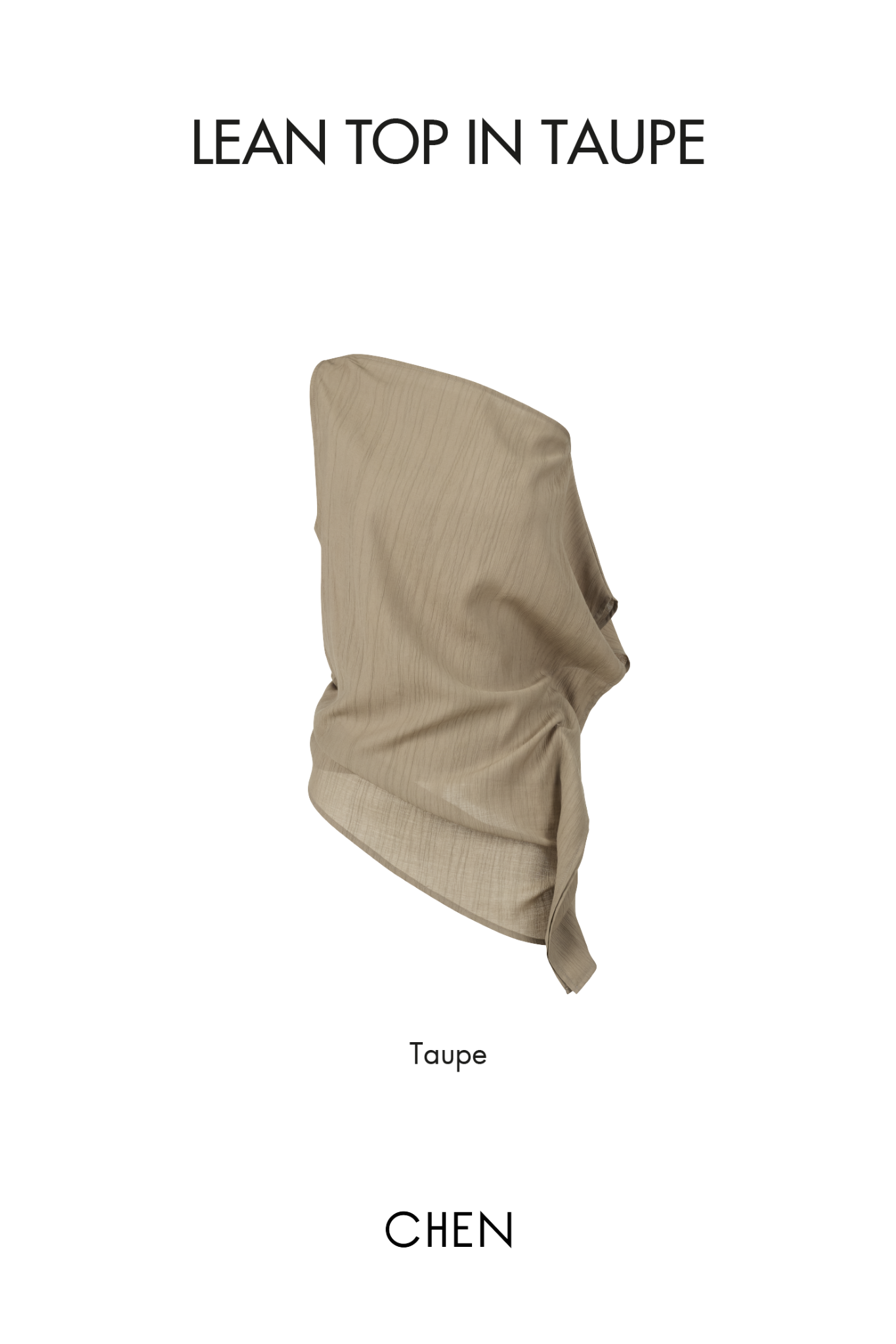Lean Top in Taupe | Áo Bất Đối Xứng