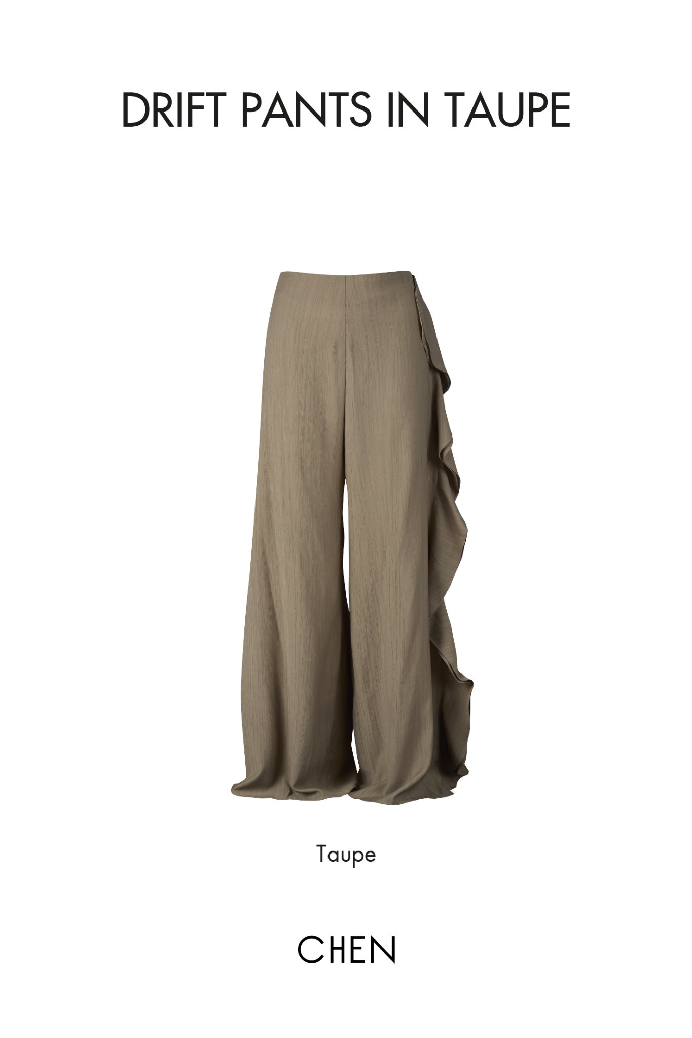 Drift Pants in Taupe | Quần Phối Bèo Ống Rộng