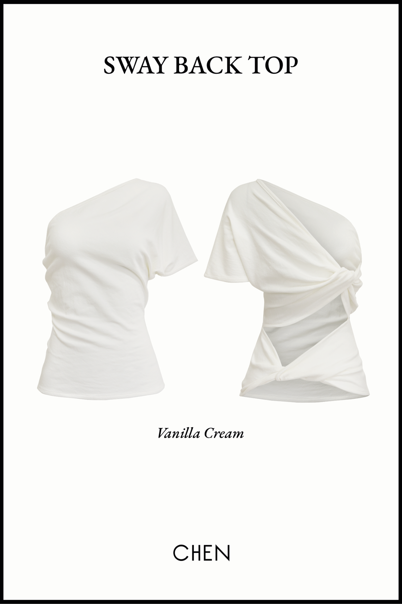 Sway Back Top | Áo Lệch Vai Xoắn Lưng
