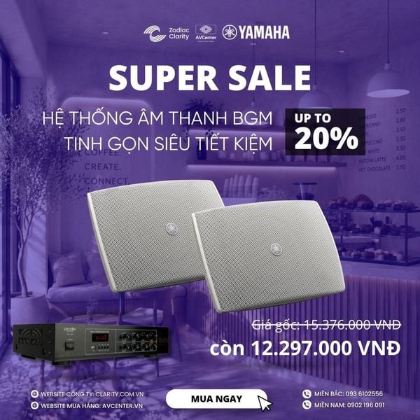 Combo Yamaha VXS3FT - Hệ Thống Âm Thanh BGM Tinh Giản Tiết Kiệm Cho Nhà Hàng, Quán Cafe, Spa, Cửa Hàng, Phòng Tập, Gia Đình