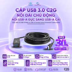 Cáp USB 3.0 C2G Nối Dài Chủ Động Nối USB-A Đực Sang USB-A Cái, Bảo Hành 5 Năm