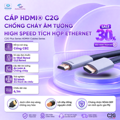 Cáp HDMI® Tốc độ cao 4K@60Hz, dài 6m, Đầu nối mạ vàng, CL2, Plus Series Select có Ethernet, Bảo hành trọn đời C2G