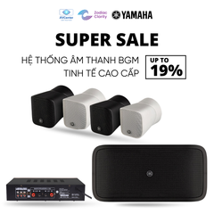 Combo Loa Yamaha VXS1MLB & VSX1MLB/Y - Hệ Thống Âm Thanh BGM Tinh Tế Cao Cấp Cho Nhà Hàng, Quán Cafe, Spa, Cửa Hàng, Phòng Tập, Gia Đình