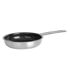 Chảo Inox chống dính ceramic 3 lớp đáy từ Happy Cook Cerablack 16cm