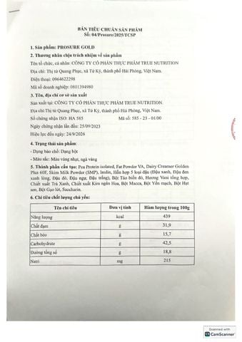  PROSURE GOLD - True Nutrition 