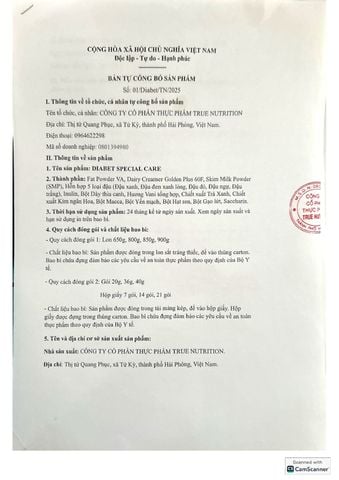  Diabet Special Care- True Nutrition 