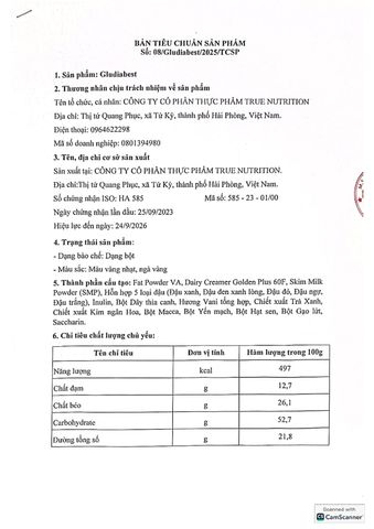  Gludiabest Gold - True Nutrition 