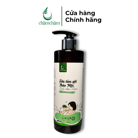 Sữa tắm gội Thảo mộc Tinh dầu tràm Chăm Chăm Trẻ Em