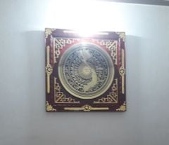 Tranh Trống Đồng Khung Gỗ Dát Vàng, Mặt CNC Kích Thước 100*100 Cm Khung Vuông