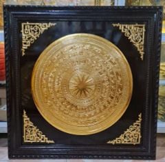 Tranh Trống Đồng Mặt Trống Thúc Tay Kích Thước 100*100 Cm Khung Vuông
