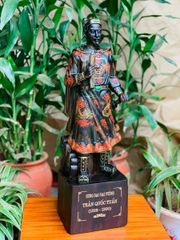 Tượng Danh Nhân - Tượng Gỗ Trần Quốc Tuấn Kích Thước C50- N14.5 - S12 Gỗ Mun