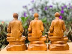 Tượng Danh Nhân - Tượng Gỗ Bác Hồ Kích Thước C20-S10-N11 Gỗ Bách Xanh