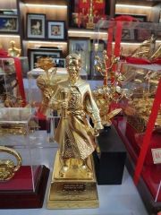 Tượng Trần Hưng Đạo Bằng Đồng Vàng Dát Vàng Cao 30cm
