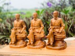 Tượng Danh Nhân - Tượng Gỗ Bác Hồ Kích Thước C20-S10-N11 Gỗ Bách Xanh