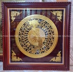 Tranh Trống Đồng Mặt Trống Thúc Tay Kích Thước 80*80 Cm Khung Vuông