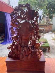 Tượng Phật - Di Lặc Gánh Đào Cao 155 Gỗ Hương Gia Lai