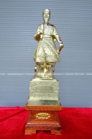 Tượng Trần Hưng Đạo Bằng Đồng Vỏ Đạn Cát Tút Cao 70 Cm Cày nổi