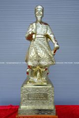 Tượng Trần Hưng Đạo Bằng Đồng Vỏ Đạn Cát Tút Cao 70 Cm Cày nổi