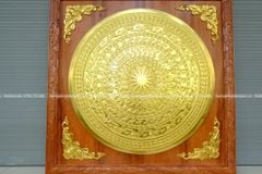 Tranh Trống Đồng - Khung Vuông - Kích Thước 141x141Cm Mặt Trống Đường Kính 108cm