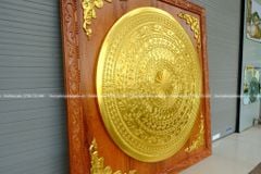 Tranh Trống Đồng - Khung Vuông - Kích Thước 141x141Cm Mặt Trống Đường Kính 108cm