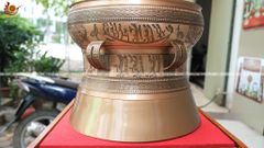 Trống Đồng Đông Sơn Đồng Đỏ Đường Kính 36cm - Hoa Văn Ngọc Lũ Họa Tiết Chìm