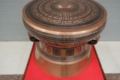 Trống Đồng Đông Sơn Đồng Đỏ Đường Kính 50cm - Hoa Văn Ngọc Lũ Họa Tiết Chìm